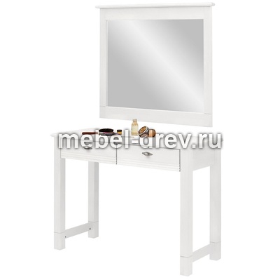 Туалетный столик с зеркалом Рауна белый воск